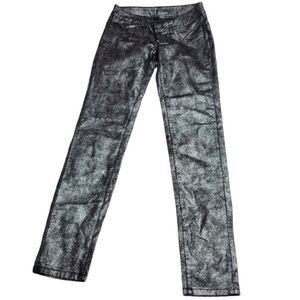 VS Siren Metallic silver skinny pants shiny Victoria’s Secret  women's size 4